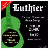 Комплект струн для классической гитары, сильное натяжение, карбон, Luthier, LU-50SC