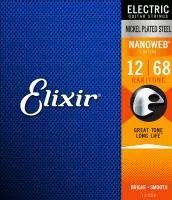 3313212302 NANOWEB Комплект струн для электрогитары, Baritone, 12-68, Elixir
