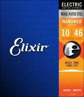 3313212450 NANOWEB Комплект струн для 12-струнной электрогитары, Light, 10-46, Elixir