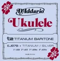 EJ87B Titanium Комплект струн для укулеле баритон, D'Addario