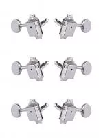 Колки для гитары 3+3, хром, Metallor, J-45-CR-3+3