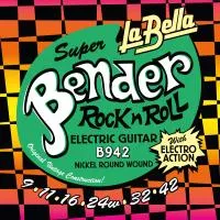 The Bender Super Комплект струн для электрогитары, никелированные, 9-42, La Bella, B942