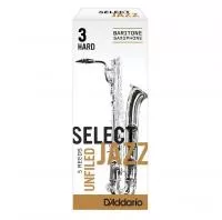 Select Jazz Unfiled Трости для саксофона баритон, размер 3, жесткие (Hard), 5шт, Rico, RRS05BSX3H