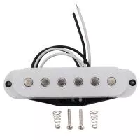 Звукосниматель сингл Strat, нек (neck), белый, Musiclily, MX2295WH