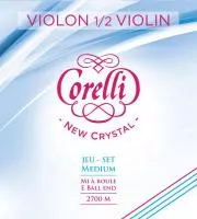 Corelli New Crystal Комплект струн для скрипки размером 1/2, среднее натяжение, Savarez, 2700M