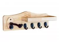 Настенный держатель для гитары (крюк), с крючками и полкой, Guitto, GGS-09
