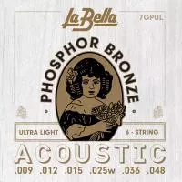 Комплект струн для акустической гитары, фосфорная бронза, 9-48, La Bella, 7GPUL