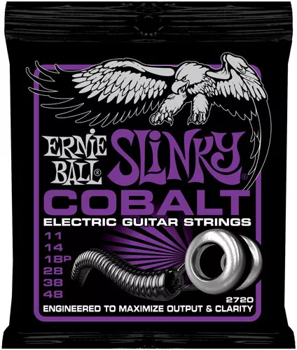 2720 Cobalt Power Slinky Комплект cтрун для электрогитары, кобальт 11-48, Ernie Ball