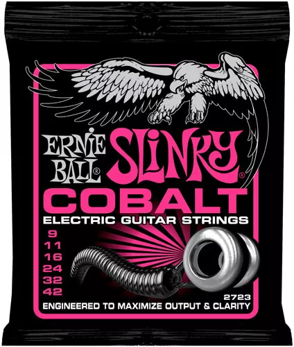 2723 Cobalt Super Slinky Комплект cтрун для электрогитары, кобальт 9-42, Ernie Ball