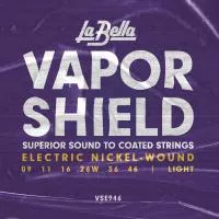 Vapor Shield Комплект струн для электрогитары, никелированные, Light, 9-46, La Bella, VSE946
