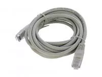 Патч-корд RJ-45 (m)-RJ-45 (m) 3.0м кат.5е ПВХ 26AWG, серый, в пакете, GoPower, 00-00027474