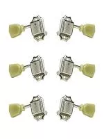 Колки для гитары 3+3, локовые, никель, Gotoh, SD90-HAPM-SL-N-L3+R3