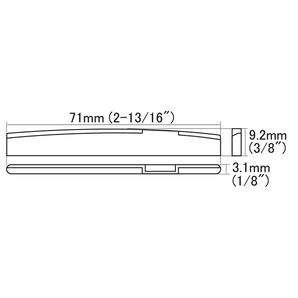 Нижний порожек для акустической гитары, кость, Hosco, HSB-ST1  рис.2 