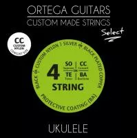 Select Комплект струн для концертного укулеле, с покрытием, Ortega, UKS-CC