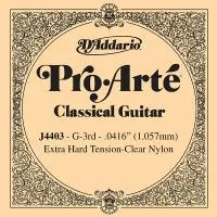 J4403 Pro-Arté Отдельная 3-я струна для классической гитары, D'Addario