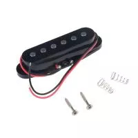 Звукосниматель сингл Strat, средний(middle), черный, Musiclily, M520