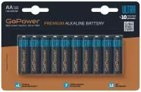 Ultra Элемент питания LR6 AA Alkaline 1.5В, 10шт, GoPower, 00-00026395
