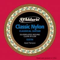 EJ27  CLASSIC Струны для классической гитары нейлоновые Student Hard D`Addario