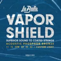 Vapor Shield Комплект струн для акустической гитары, фосф.бронза, 11-52, La Bella, VSA1152