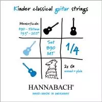 890MT14 Kinder Guitar Size Комплект струн для классической гитары 1/4, посеребренные, Hannabach
