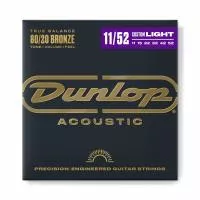 Комплект струн для акустической гитары, бронза 80/20, Medium Light, 11-52, Dunlop, DAB1152