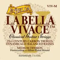 Vivace Комплект струн для классической гитары, карбон/посеребренные, ср. натяжение, La Bella, VIV-M