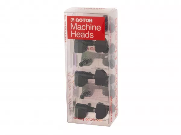Колки для гитары 3+3, черные, Gotoh, SG381-20-B-L3+R3  рис.2 