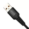Кабель GP02T USB (m)-Type-C (m) 1.0м 2.4A, нейлон, черный, GoPower, 00-00022791