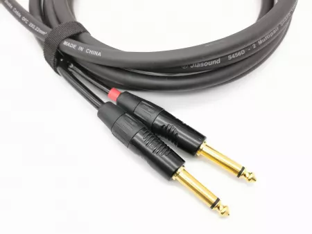 Кабель аудио 3.5-2х6.3мм, 5м, ZZcable, E52-3,5-2J-0500-0