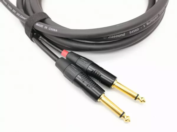 Кабель аудио 3.5-2х6.3мм, 5м, ZZcable, E52-3,5-2J-0500-0  рис.2 