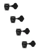 Колки для бас-гитары 4л, черные, Metallor, MHB-01-BK-4L