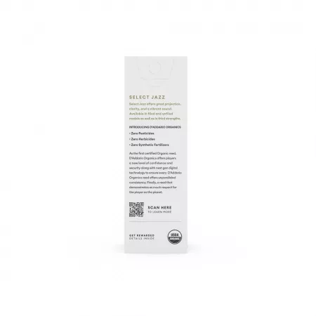 Organic Select Jazz Filed Трости для саксофона баритон, размер 3H, 5шт, D'Addario, ORSF05BSX3H