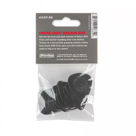 Prime Grip Delrin 500 Медиаторы 12шт, толщина 0,96мм, Dunlop, 450P.96