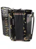 Аккордеон 34/72/5/2, черный, черные клавиши, с футляром, Aurus, JH8002-A-BLACK