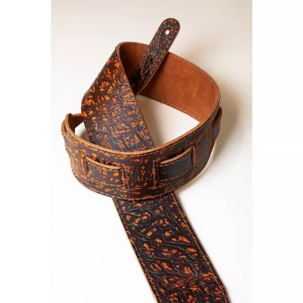 Leather Tigina Ремень для гитары, кожаный, закат в джунглях, Fidel, FL8004LT  рис.2 