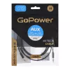 Кабель AUX 3.5мм (m)- 3.5мм (m), 1.5м, TPE черный, в пакете, GoPower, 00-00027479