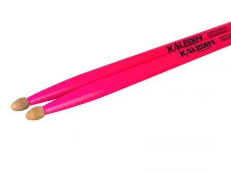 Pink 5B Барабанные палочки, граб, флуоресцентные розовые, Kaledin Drumsticks, 7KLHBPK5B