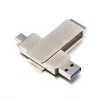 Флеш-накопитель MODERN 128GB USB3.0 Type-C (m) металл серый, GoPower, 00-00030046