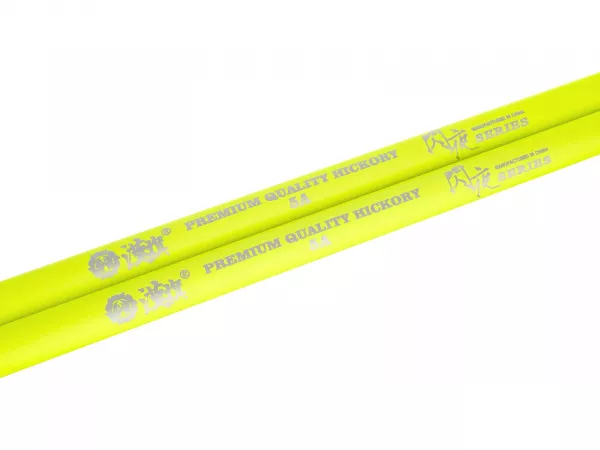 (10101003031) Fluorescent Series 5A Барабанные палочки, желтые, орех гикори, HUN, 10101003001  рис.2 