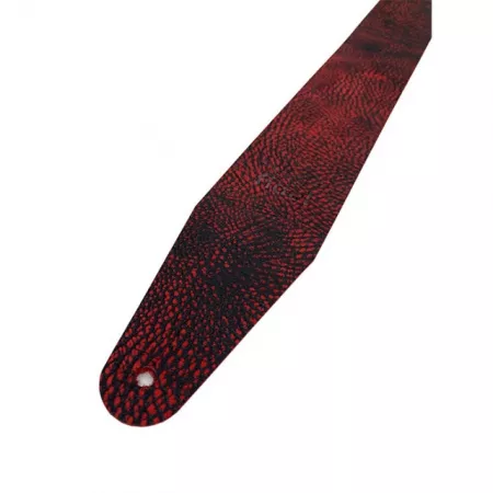 Leather Ремень для гитары, кожаный, цвет лава, Fidel, FL50001L