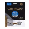 Переходник AUX 3.5мм (f)-Type-C (m), 0.1м ПВХ белый, GoPower, 00-00027481