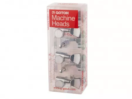 Колки для гитары 3+3, хром, Gotoh, SG381-04-C-L3+R3
