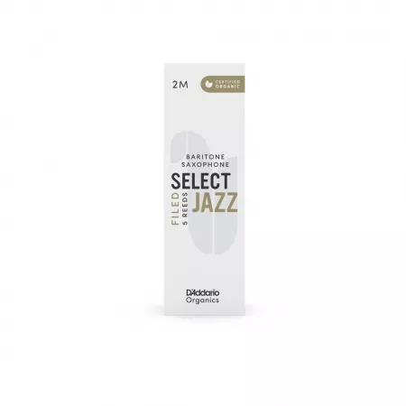 Organic Select Jazz Filed Трости для саксофона баритон, размер 2M, 5шт, D'Addario, ORSF05BSX2M