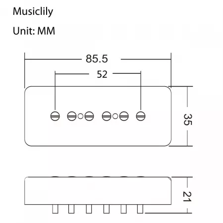 Звукосниматель магнитный сингл, для LP SG, бриджевый, кремовый, Musiclily, MX1256