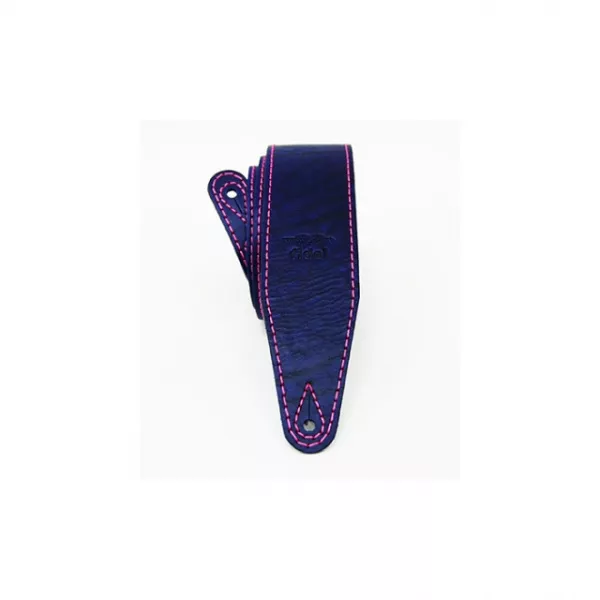 Leather 21 Ремень для гитары, кожаный, ультрамарин, Fidel, FL60012L21L  рис.2 