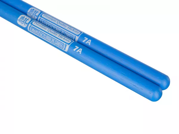 Colored Series QI 7A BLUE Барабанные палочки, орех гикори, синие, HUN, 10103009  рис.2 