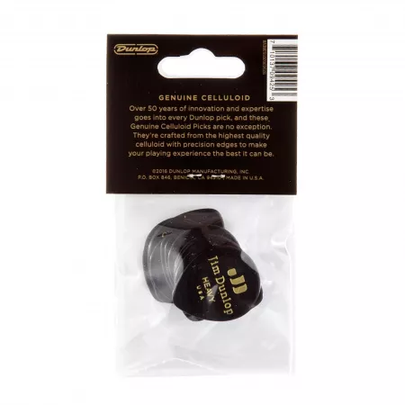 Black Teardrop Медиаторы, 12шт, капля, толстые, Dunlop, 485P03HV