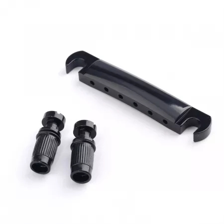 Бридж Tune-O-Matic со стоп-баром для Gibson Les Paul, черный, Musiclily, M203BK-M205BK