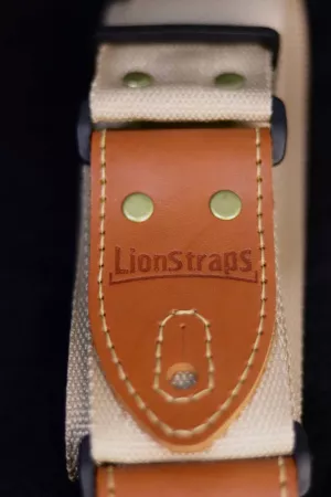 Ремень для гитары, полиэстер, бежевый, LionStraps, LS.P.C.004