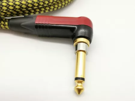 Кабель инструментальный Silent, угловой, в оплетке, 4м, ZZcable, G30-JRS-J-0400-0